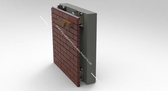 गुणवत्ता  Terracotta Brick Wall Support Systems Customized Aluminium Extrusion Brackets फैक्टरी