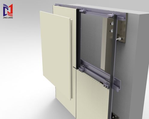 19 मिमी टेराकोटा पैनल के लिए टेराकोटा वेंटिलेटेड फेसैड सपोर्ट सिस्टम