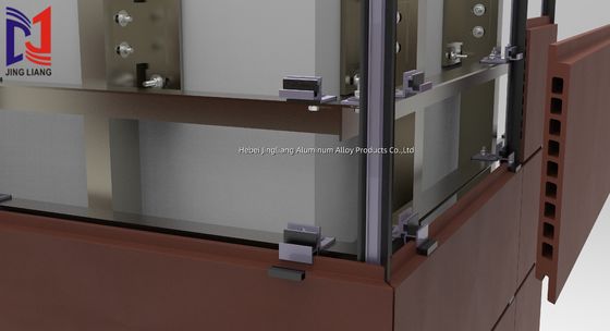 उच्च प्रदर्शन निर्माण के साथ 30 मिमी पैनल के लिए टेराकोटा वेंटिलेटेड मुखौटा समर्थन प्रणाली